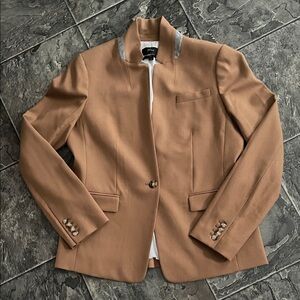 J. CREW Wool ‘Regent’ Women’s Camel Blazer Preppy Office Business Coastal Sleek